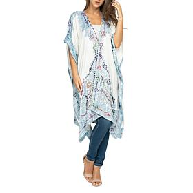 Raj Aamani Thick Stitch Embroidered Duster Kimono