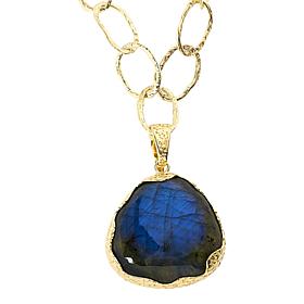 Rarities 24" Gemstone Gold-Plated Link Necklace