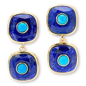 Rarities Lapis and Turquoise Gold-Plated Sterling Silver Earrings