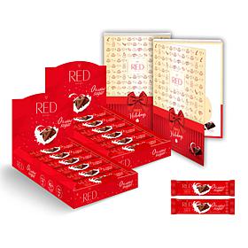 RED Grab & Go 24-pack Milk Chocolate Bars w/Gift Box