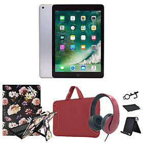 Refurbished 2018 Apple iPad 9.7" 32GB Wifi, Keyboard Case, Accessories