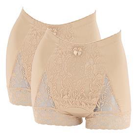 Rhonda Shear 2-pack Leakproof Pin-Up Panty with Lace Detail