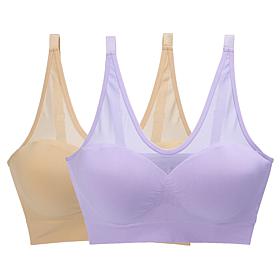 Rhonda Shear 2-pack Mesh Neckline Ahh Bra