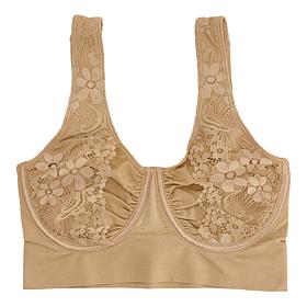 Rhonda Shear Seamless Underwire Bra with Lace Sling