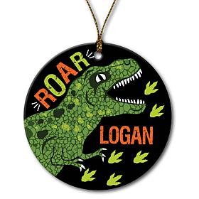 Roar Dinosaur Personalized Ceramic Ornament