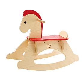 Rock and Ride Wooden Adjustable Rocking Horse in Beige