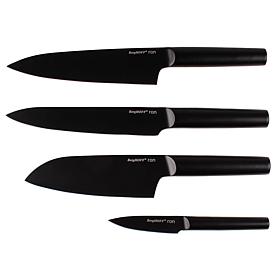 Ron 4-piece Black Titanium PVD Knife Set