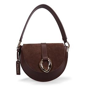 Ron White Beckett Leather Flap Saddle Shoulder/Crossbody Bag