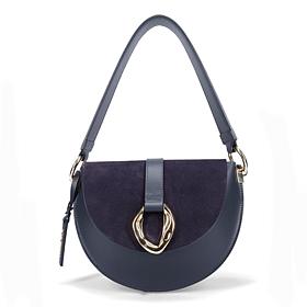 Ron White Beckett Leather Flap Saddle Shoulder/Crossbody Bag