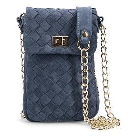 Ron White Edessa Supple Woven Suede Mini Crossbody Handbag