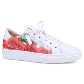 Ron White Oriana Floral-Painted Calf Leather Sneaker