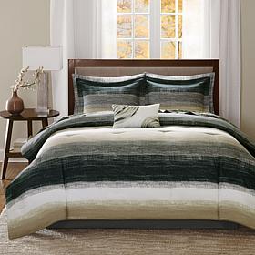 Saben Full 9-piece Complete Bed and Sheet Set - Taupe