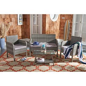 Safavieh Aboka 4-Piece Living Set - Black, Grey