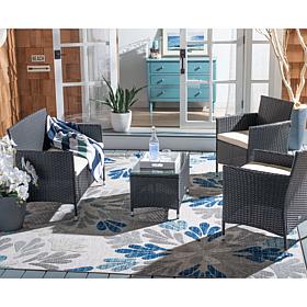 Safavieh Bandele 4-Piece Living Set - Black, Grey
