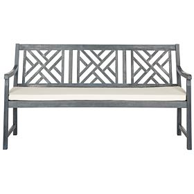 Safavieh Bradbury 3-Seat Bench - Ash Gray Finish