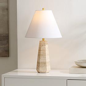 Safavieh Calla Beige Travertine Table Lamp 14" x 14" x 23.5"