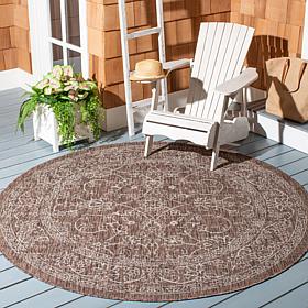 Safavieh Courtyard Owen 6'-7" Round Indoor/Outdoor Rug