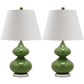 Safavieh Eva Double-Gourd Glass Lamp/Set of 2