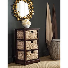 Safavieh Halle 3 Wicker Basket Storage Side Table