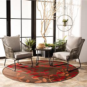 Safavieh Jensen 3-Piece Lounge Set - Brown, Grey