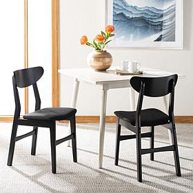 Safavieh Lucca Retro Black Dining Chair 2-pack