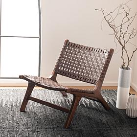 Safavieh Luna Leather Woven Accent Chair