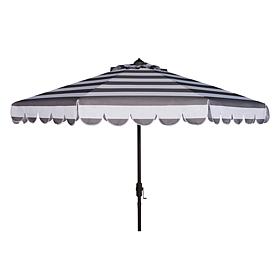 Safavieh Maui Single Scallop Striped 9' Crank Umbrella