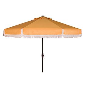 Safavieh Milan Fringe 9' Crank Outdoor Umbrella