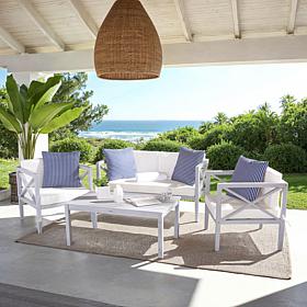 Safavieh Montez 4-Piece Outdoor Set with Accent Pillows