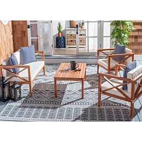 Safavieh Montez 4-Piece Outdoor Set with Accent Pillows