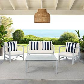 Safavieh Montez 4-Piece Outdoor Set with Accent Pillows