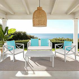 Safavieh Montez 4-Piece Outdoor Set with Accent Pillows