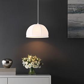 Safavieh Neami 15" Extendable White Fabric Pendant