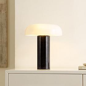 Safavieh Reiss Black Metal and Glass Table Lamp 15"