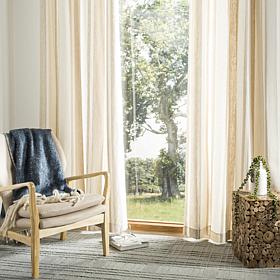 Safavieh Vari Window Panel - Natural/White Stripe - 52" x 84"