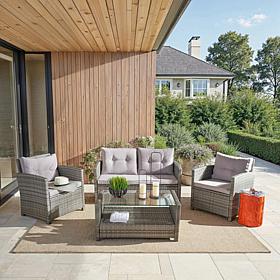 Safavieh Vellor 4-Piece Living Set - Black, Grey