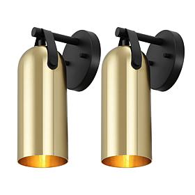 Safavieh Westly 2-Pack Gold and Black Wall Sconces
