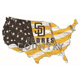 San Diego Padres USA Shape Flag Cutout