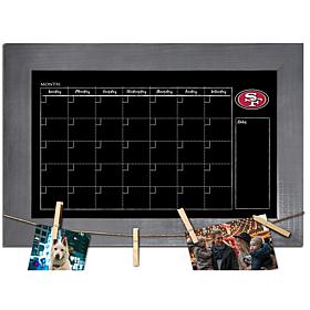 San Francisco 49ers Monthly Chalkboard with frame & clothespins 11x...