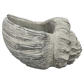 Santa's Workshop Cement Conch Planter