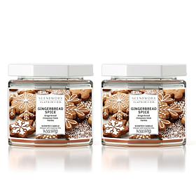 ScentWorx by Slatkin + Co. 2-Pack 14.5 oz. Gingerbread Spice Candles