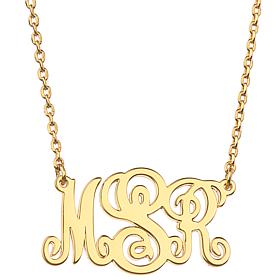 Script 3-Initial Petite Monogram Necklace