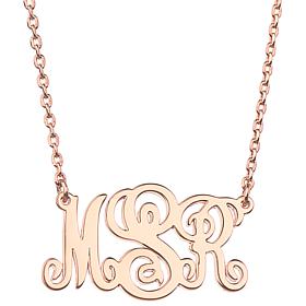Script 3-Initial Petite Monogram Necklace