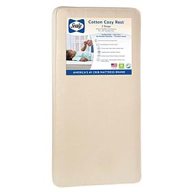 Sealy Cotton Cozy Rest 2-Stage Toddler and Baby Crib Mattress