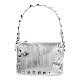 Sharif Legacy Eel Skin Leather Rocketed Top Zip Crossbody