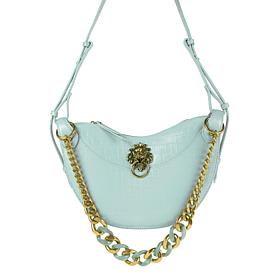 Sharif Legacy Hologram Croc Leather Crossbody Bag