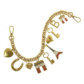 Sharif Legacy Mini Bedazzled Leather Bag Charm