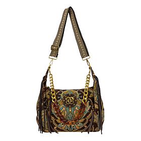 Sharif Legacy Parisian Tapestry and Leather Hobo