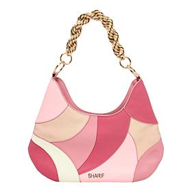 Sharif Legacy Twist-Chain Patchwork Leather Hobo Bag