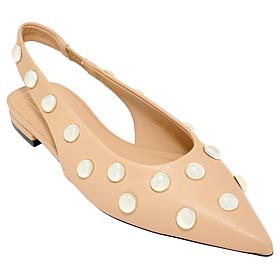 SHUSHOP® Arizona Studded Pointed Toe Slingback Flat